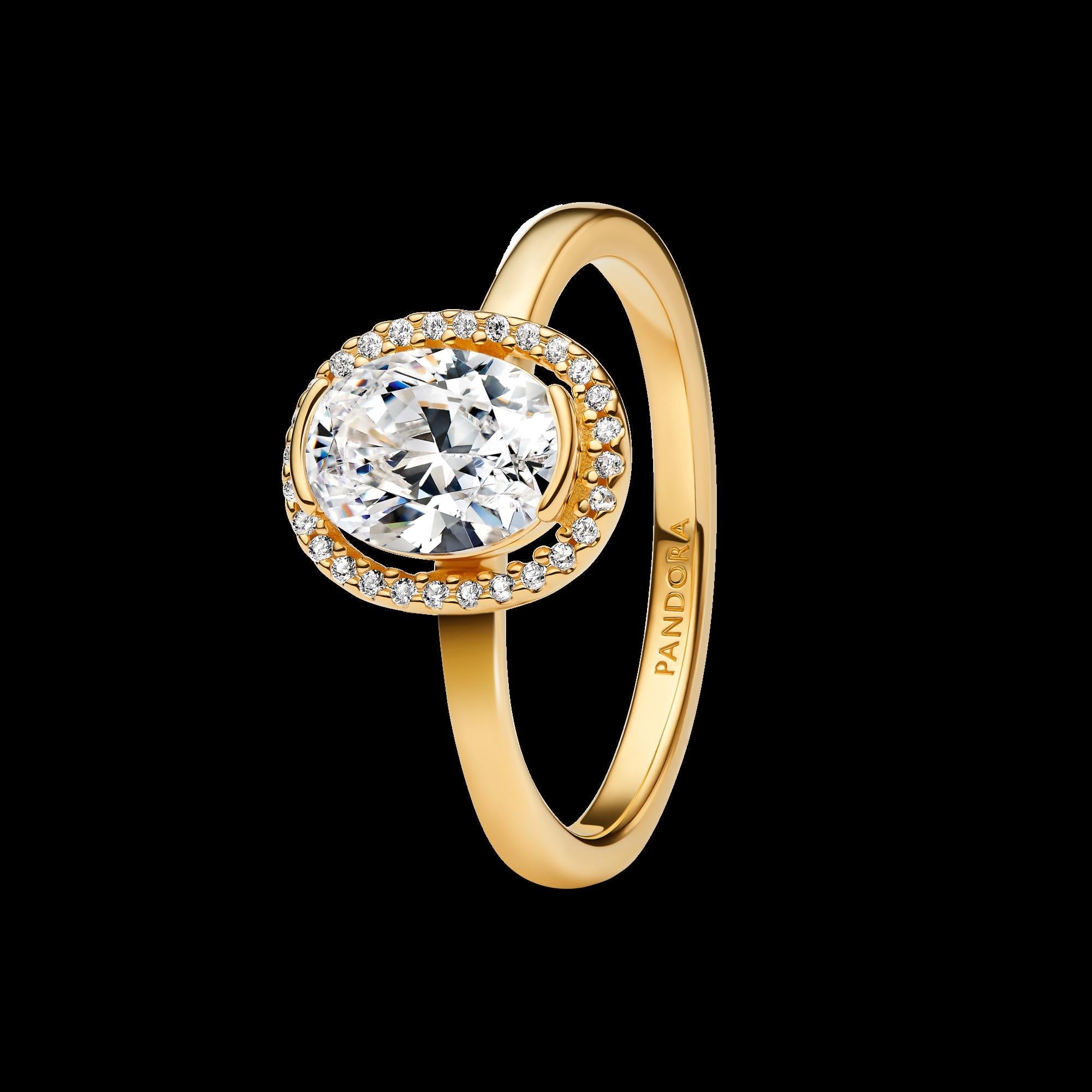 Engravable Heart Halo Ring