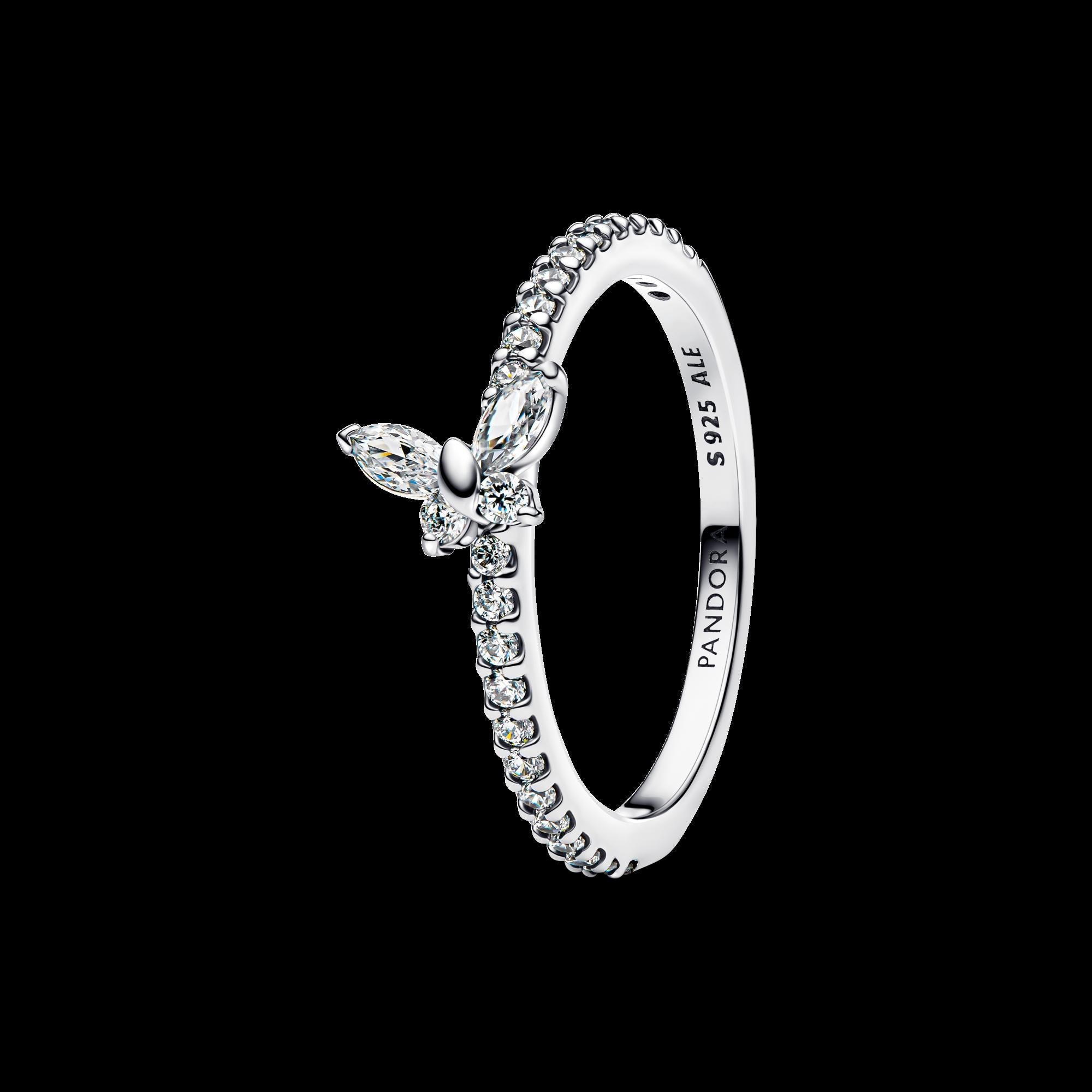 Sparkling Pink Bow Ring
