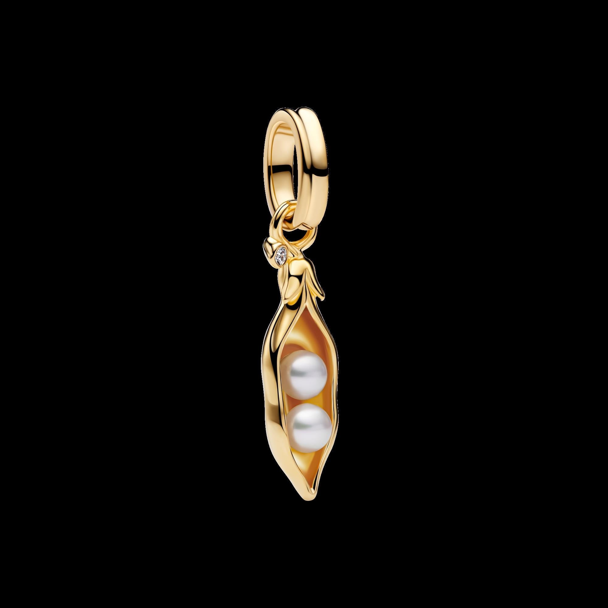 Treated Freshwater Cultured Baroque Pearl Padlock Dangle Charm