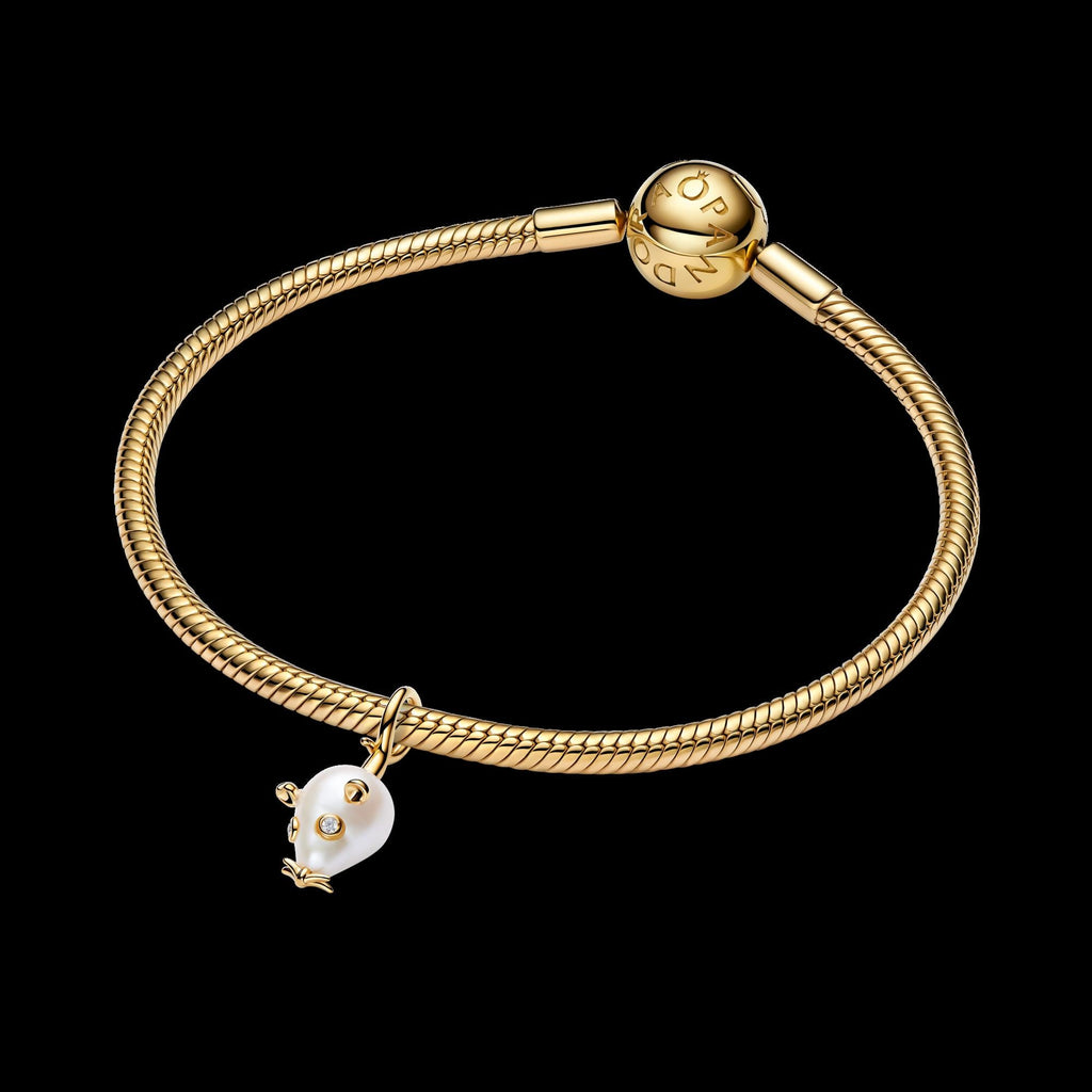 Treated Freshwater Cultured Baroque Pearl Mouse Dangle Charm